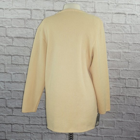 Vintage 80s Wool Knit Sweater Coat - Picture 4 of 10